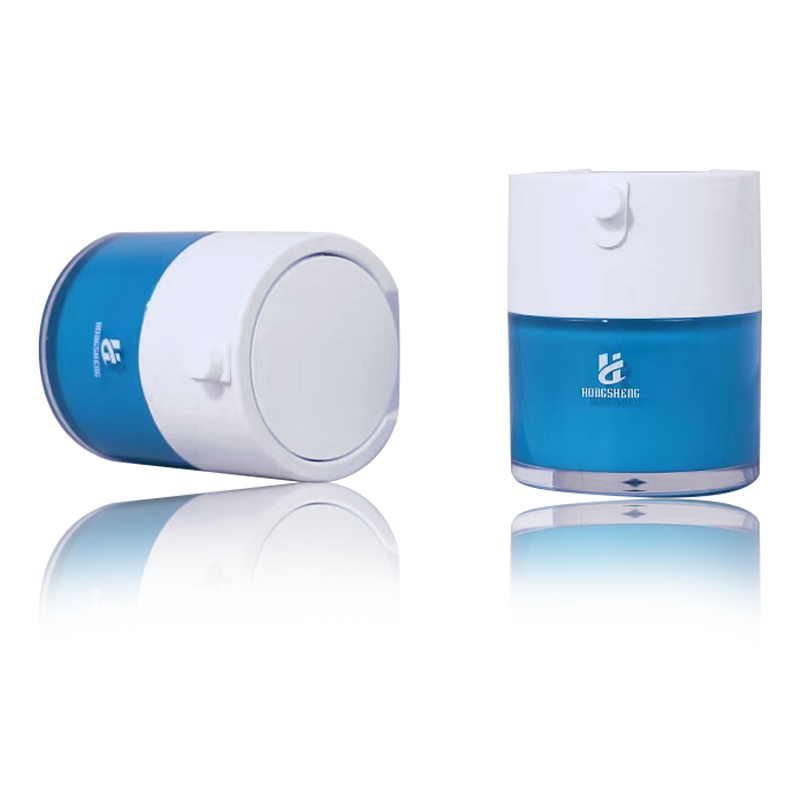 HS-036 Blue 30G 1oz műanyag akril kozmetikai tégely krémtartályok műanyag szérum tégely kozmetikumokhoz és bőrápolókhoz